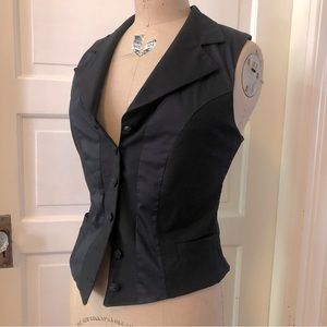 Women’s fitted black waistcoat